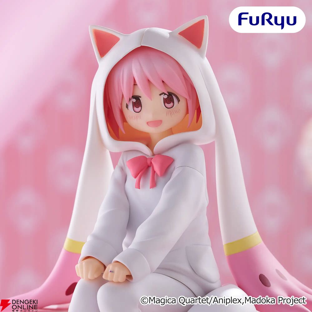 dengekionline's tweet photo. 🎀『まどマギ』鹿目まどかのぬーどるストッパーフィギュアが登場！🎀
https://t.co/RchxgdUrNy

キュゥべえモチーフのルームウェアを着た愛くるしい姿を立体化🎀
優しく微笑む表情やフードの耳・尻尾の造形まで可愛すぎます💕 https://t.co/nOd6IPvaMo