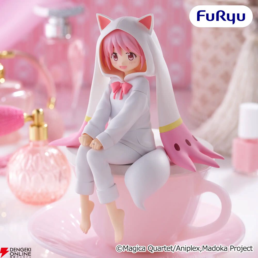 dengekionline's tweet photo. 🎀『まどマギ』鹿目まどかのぬーどるストッパーフィギュアが登場！🎀
https://t.co/RchxgdUrNy

キュゥべえモチーフのルームウェアを着た愛くるしい姿を立体化🎀
優しく微笑む表情やフードの耳・尻尾の造形まで可愛すぎます💕 https://t.co/nOd6IPvaMo