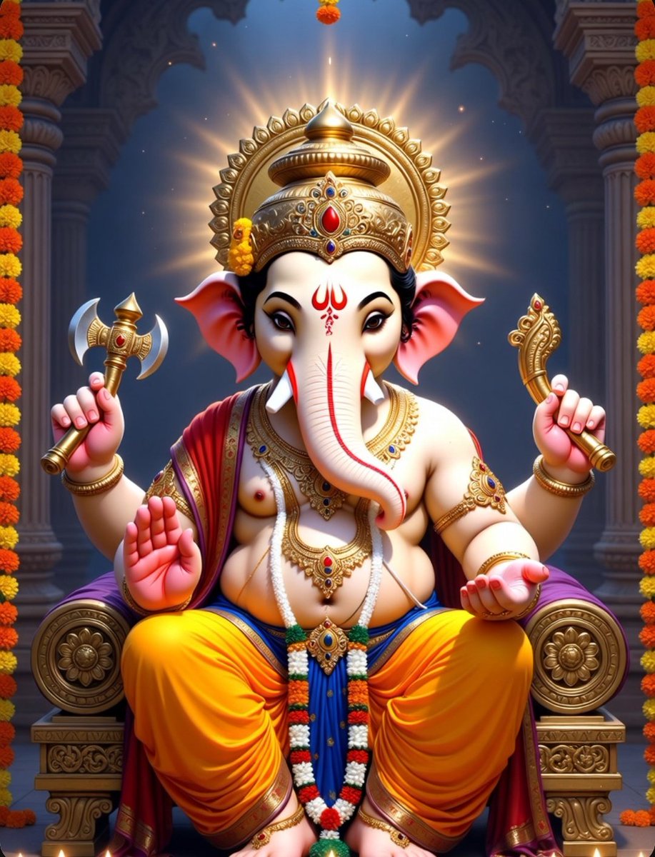 sanyogita1226's tweet photo. May Lord Ganesha remove every obstacle from your path, fill your heart with peace, and bring success, health, happiness this week. Jai Ganpati Bappa Morya #GanpatiBappa  #SundayVibes #JaiGanesha #HarHarGanpati #BlessedSunday 
#godmorning‌wednesday 
#GodMorningWednesday https://t.co/IPovS9loMe