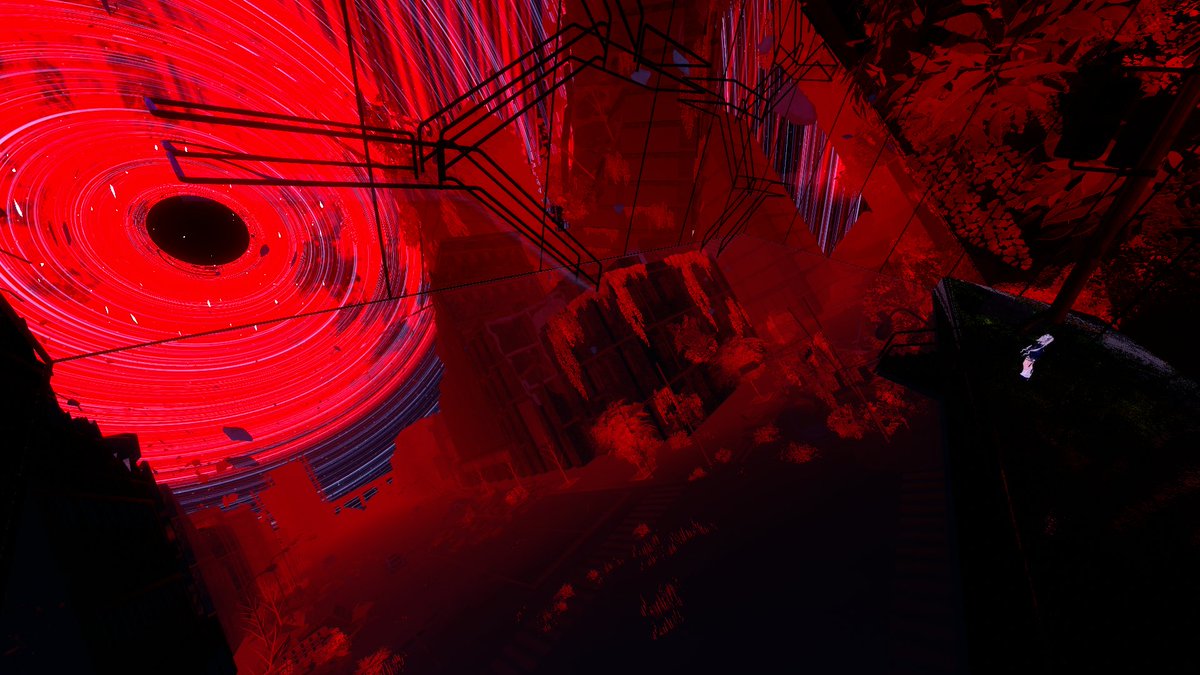 ComaPre's tweet photo. 「VRChatワールド公開」

ワールド名
MAJESTIC CRIMSON

崩壊した都市を覆う、荘厳なる円環。
巨大な深紅を見上げるダーク・アトモスフィアワールドです。
酔いと平衡感覚にご注意ください。
撮影などにお使いください。

#VRChat  #VRChat_World紹介　#VRChatPhotography https://t.co/F3rN65Mvfx