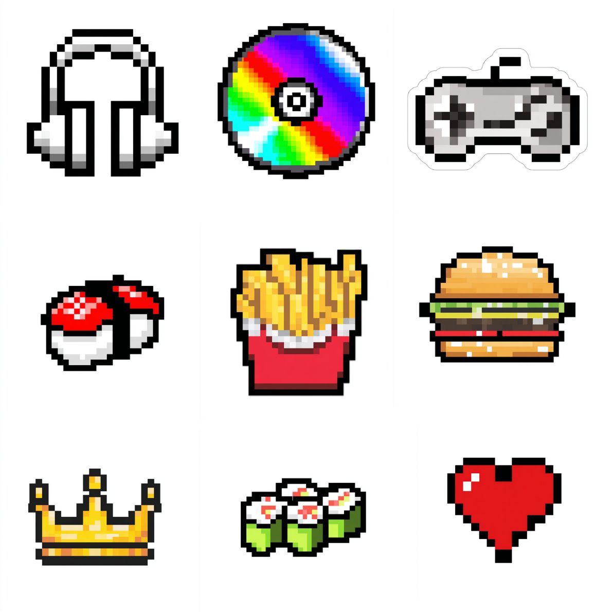 petari_'s tweet photo. ピクセル風レトロステッカー配布🎮🤍
こんな風に推しをデコってもかわいい🎧💿 ⊹˚₊ https://t.co/o5Slb1NYMu
