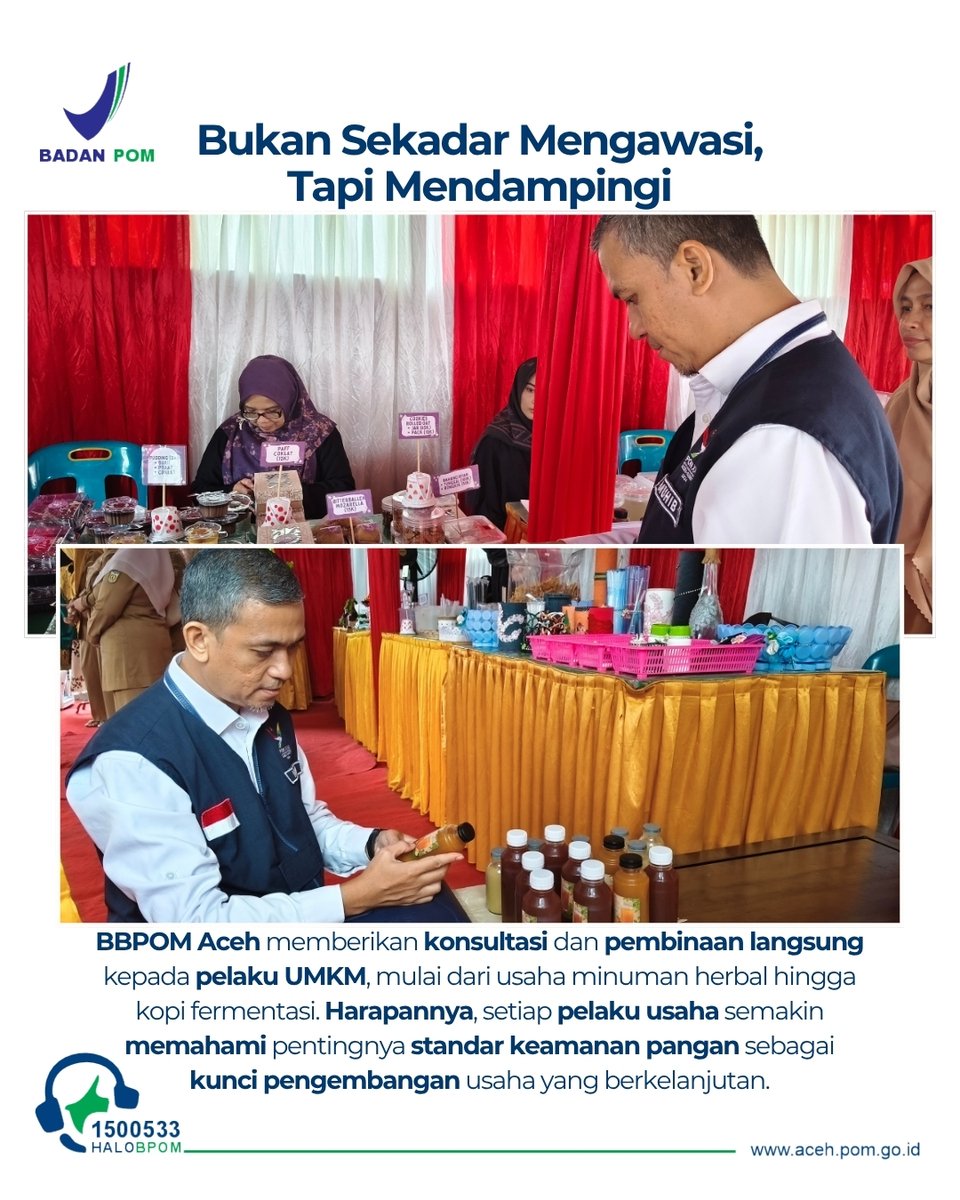 bpomaceh's tweet photo. UMKM Naik Kelas, Produk Makin Berkualitas!  #SahabatBPOM, Melalui kegiatan Program Kampung Iklim (ProKlim), BBPOM Aceh hadir mendampingi pelaku UMKM pangan olahan agar produknya memenuhi standar keamanan pangan melalui penerapan CPPOB #BPOMAceh #BPOMRI #ProKlim #UMKMNaikKelas https://t.co/UAD8tIAHkQ