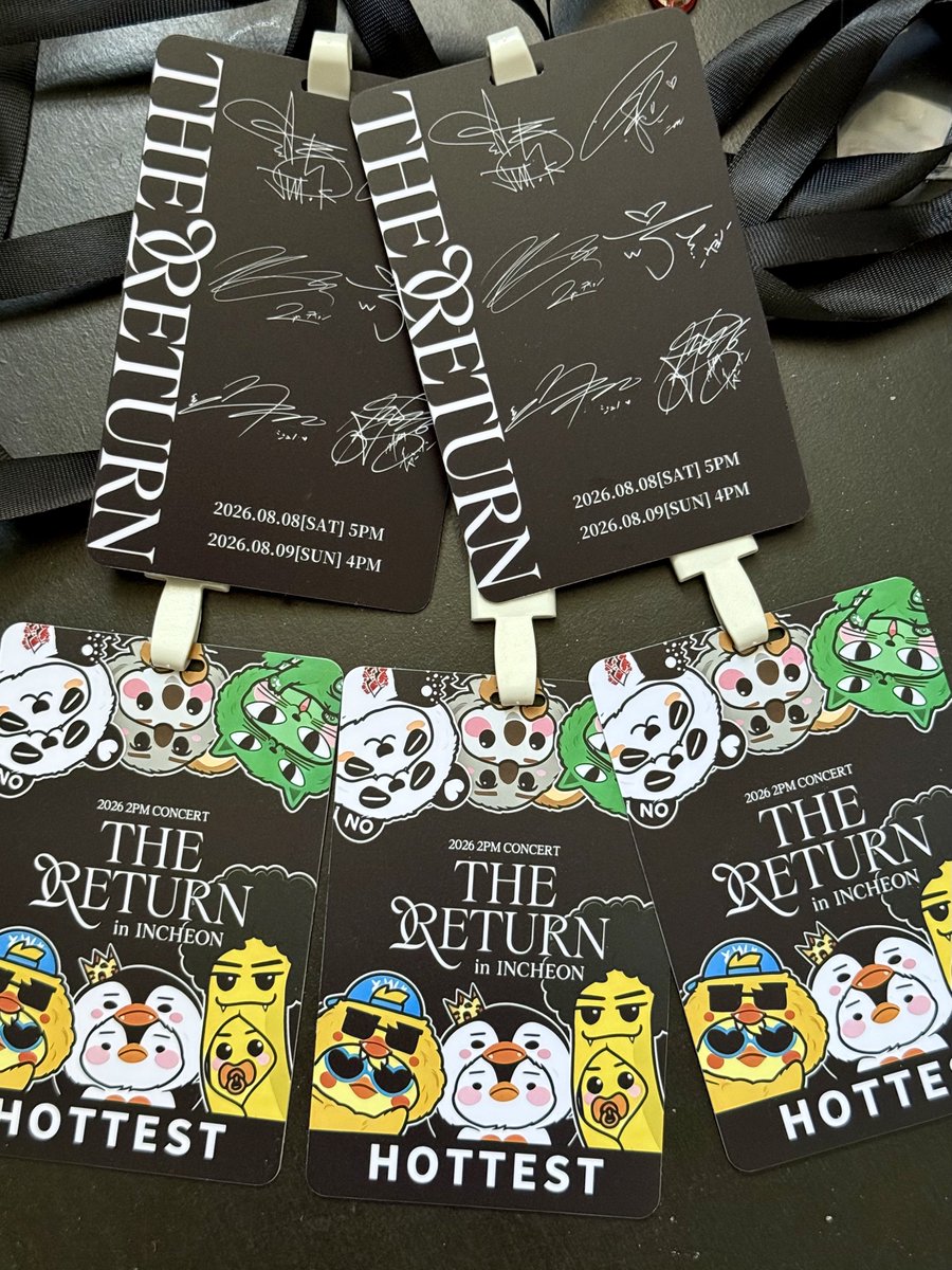 nini_0624_'s tweet photo. 📣GIVEAWAY EVENT🐼🐨🐱🐤🐧🍌

2026 2PM Concert
“THE RETURN” in INCHEON

🌟HOTTEST ID card 
🌟NK ID card
🌟mini badge

📅2026.8.8-8.9
📍 INSPIRE ARENA
 
see you🩷❤️💚💙💛💜

#2PM #투피엠 
#2PM_THE_RETURN
#JUN_K #준케이 
#Nichkhun #닉쿤 
#옥택연 
​#장우영 
#이준호 
#황찬성 https://t.co/zJWN4Y9egh