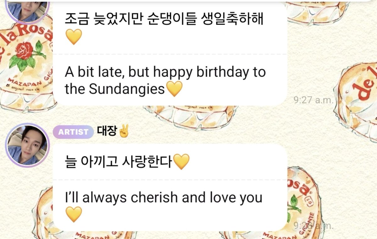 softchenxiu's tweet photo. Jongdae always uses the yellow heart to refer to his fans. So if you're not a fan of his, just keep quiet and let the people who love him receive those congratulations with joy https://t.co/kJdElqLJNH