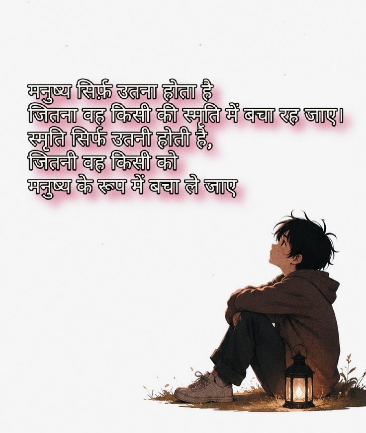 mudera1984's tweet photo. मनुष्य सिर्फ़ उतना होता है है
जितना वह किसी की स्मृति में बचा रह जाए।
स्मृति सिर्फ उतनी होती है,
जितनी वह किसी को
मनुष्य के रूप में बचा ले जाए।
गीत चतुर्वेदी जी की पंक्तियां
#mudera https://t.co/FXJLVv9pHO
