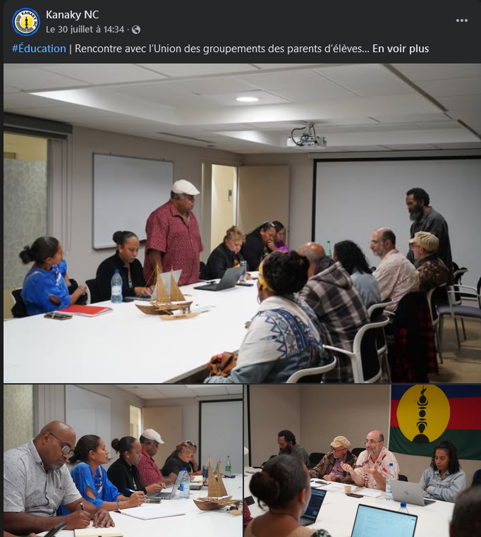 XVIIred's tweet photo. Et avec qui était l'UGPE la veille de la sortie de son communiqué raciste ?
#nouvellecaledonie https://t.co/jjaitKuuuS