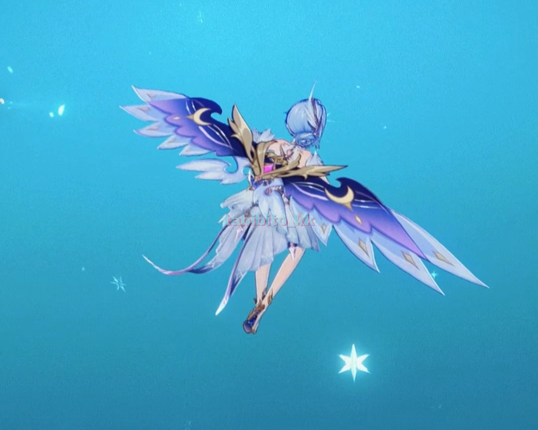GenshinUniverse's tweet photo. The Nod Krai glider looks perfect on Odette https://t.co/4w5mK2Sewb