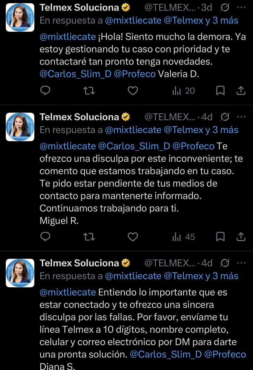 mixtliecate's tweet photo. @TELMEXSoluciona @Telmex @Carlos_Slim_D @Profeco @CondusefMX Jajajajaja seguro??? He aquí la falsedad, siempre dicen eso, nunca hacen nada, ni una llamada, ni seguimiento NADA @TELMEXSoluciona @Telmex  @Carlos_Slim_D @Profeco @CondusefMX https://t.co/TCdouy2xJF