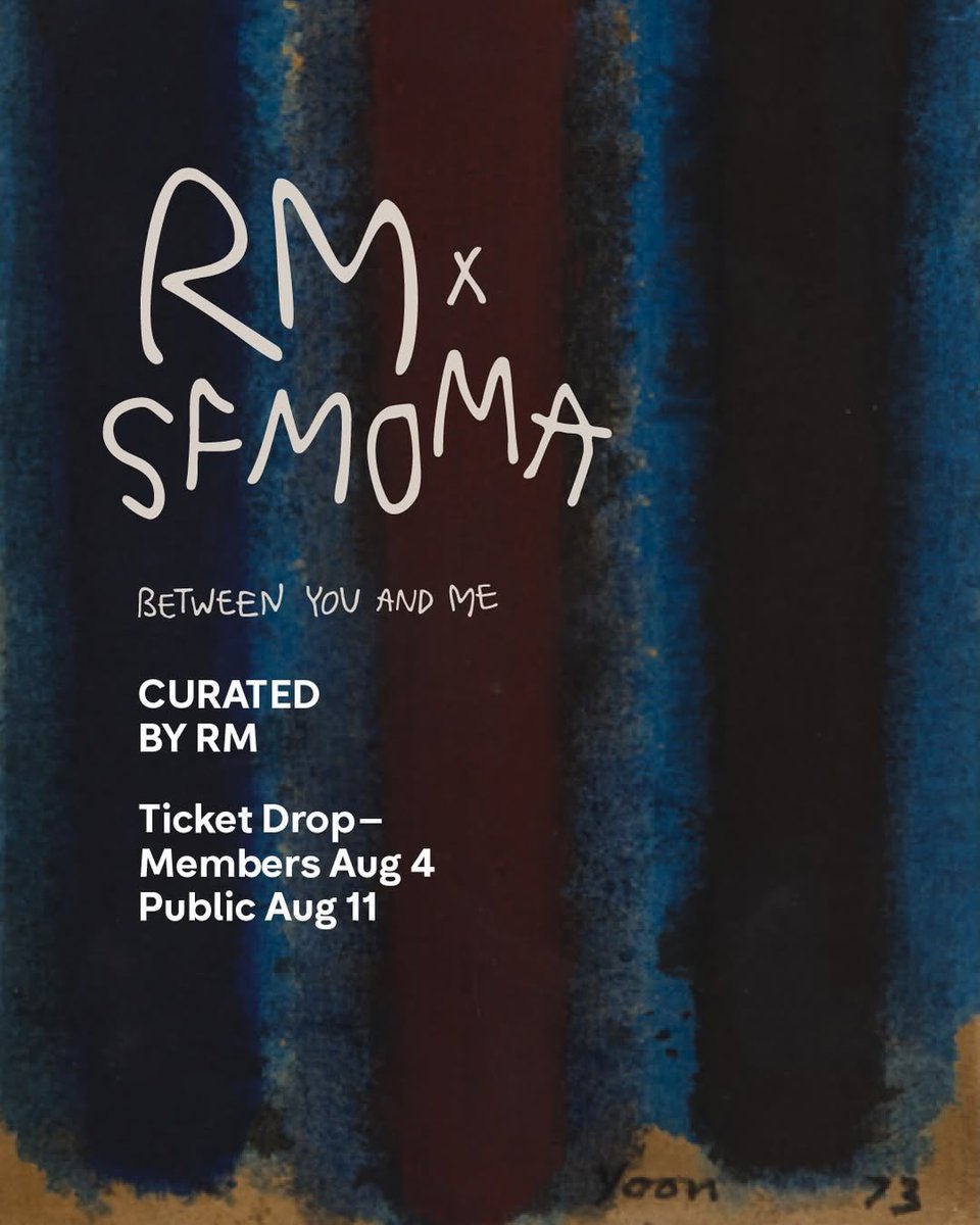 btschartsxdaily's tweet photo. [NEWS] Member tickets for the #RMxSFMOMA exhibition are officially SOLD OUT! 🚨👏 https://t.co/E0rKeabCiN