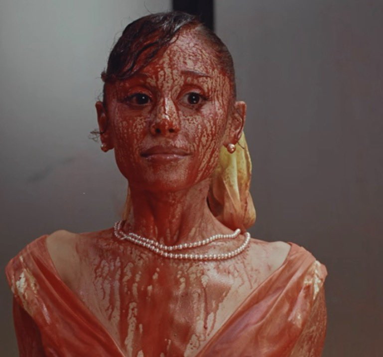 _TruthZone_'s tweet photo. The Perez Hilton story is very strange 😳 a couple of days ago he posted a video about Ariana Grande taking a step back from the public life after her tour and a couple of days later he's covered in blood just like Ariana Grande was in her recent music video. This is definitely a ritual.