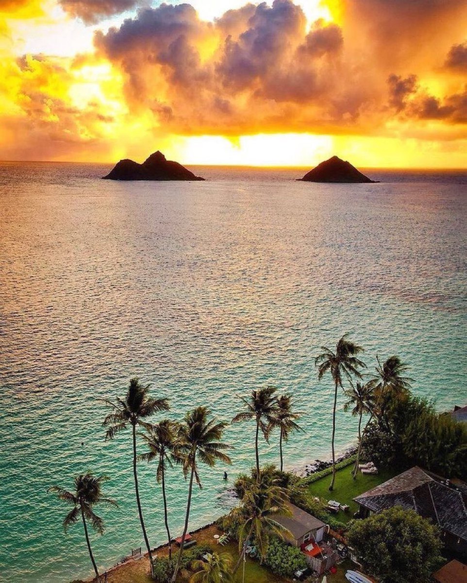 Naturei1ae's tweet photo. Sunset in Hawaii https://t.co/a7fe7lSCOR
