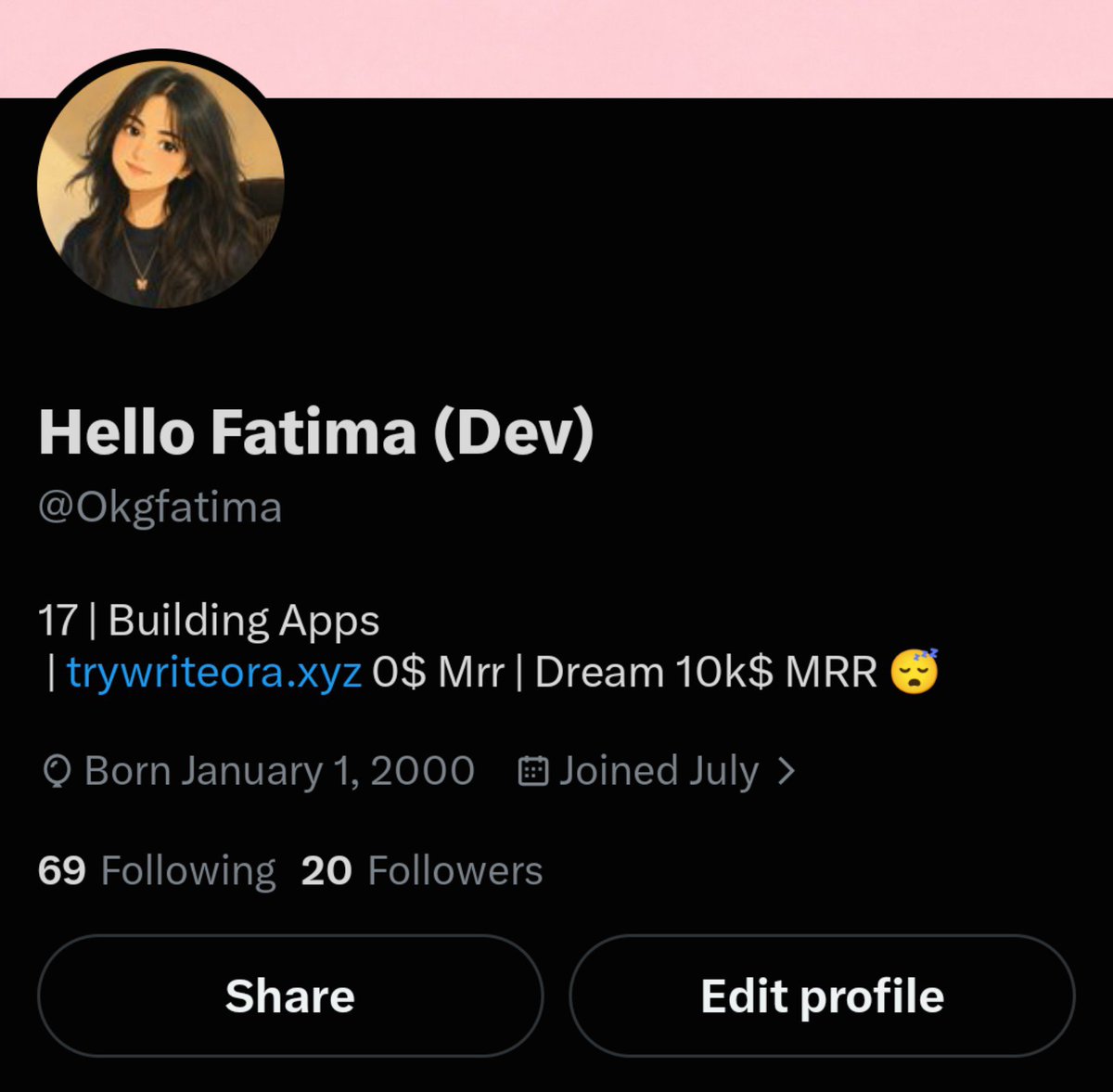 Okgfatima's tweet photo. I say only 5 Follow but 20 complete 
Thank you everyone ❤️ https://t.co/aBVyhd4fYs
