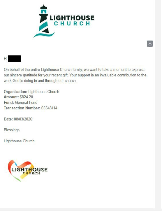 findtinyjesus's tweet photo. These are our off-chain donations. Before any fees were sent directly to Lighthouse Church. 

Thanks to everyone of you! God bless you all! https://t.co/1N3VHe53A4