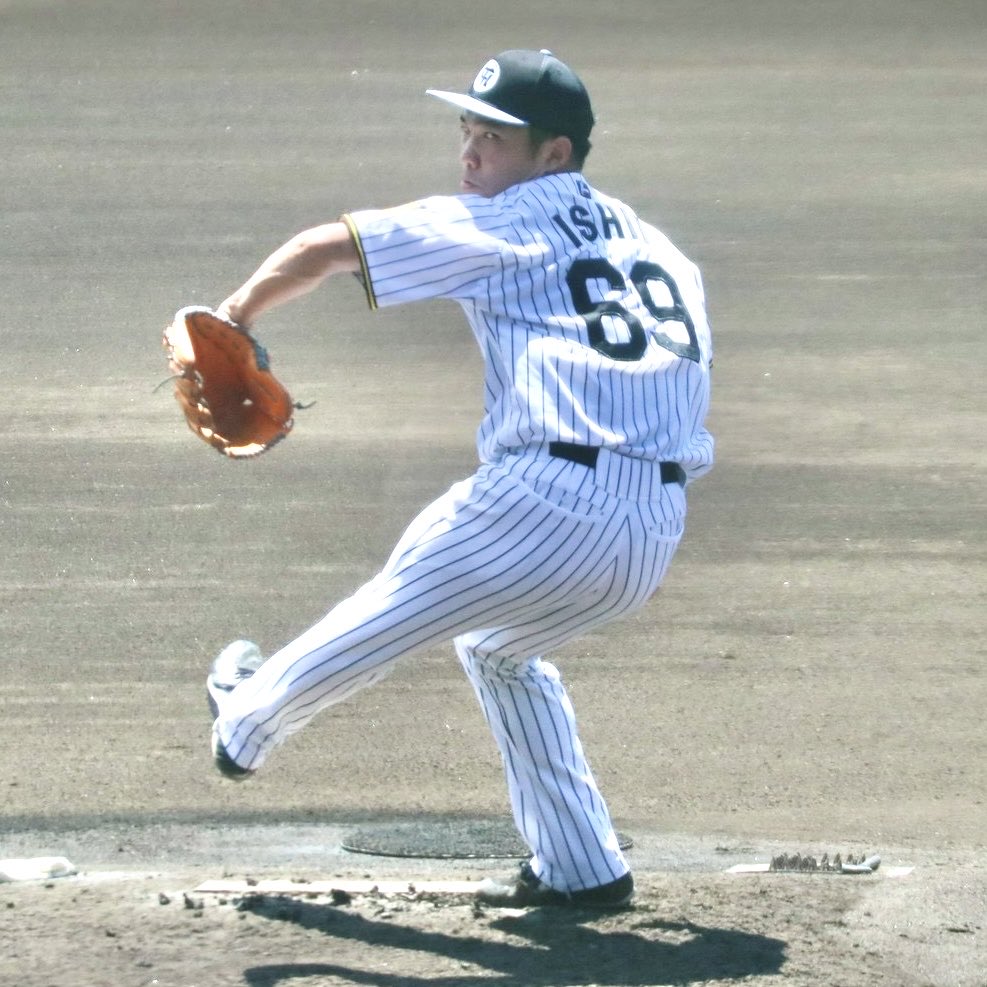 NikkanNaruohama's tweet photo. 左アキレス腱断裂から復帰を目指す石井大智投手が２度目のライブBPに登板！

力強く投げていました💪

#阪神タイガース https://t.co/gcKoSq1KuF