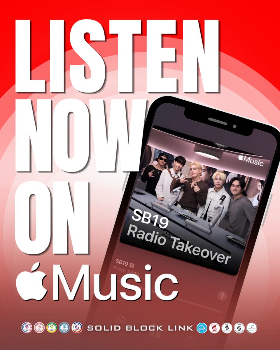 SB19SBLink's tweet photo. SB19's Apple Music Radio Takeover is now live! Tune in for interesting insights, fun games, a diverse selection of songs, and discussions about their newest release, Lawless. Don't miss out. Take a listen and join the fun!

🔗https://t.co/JavPhcN2Ci

SB19 RADIO TAKEOVER
@SB19Official
#SB19 #SB19RadioOnAppleMusic