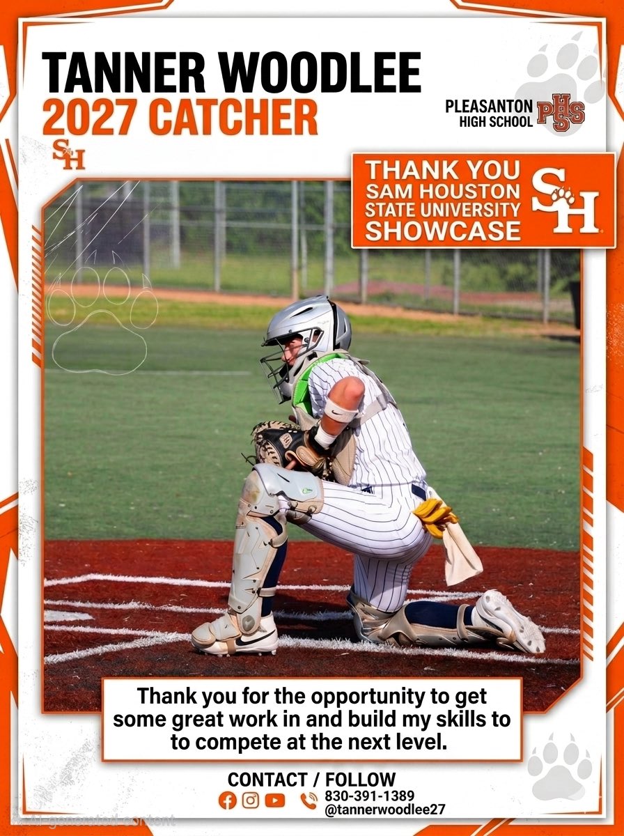 TannerWoodlee27's tweet photo. Thank you @BearkatsBSB for the opportunity to showcase at your camp last week https://t.co/iOluoHdu2X