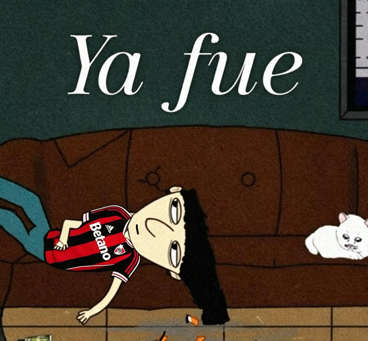 luperodelcarp's tweet photo. así terminó después de ver a River https://t.co/nQtjCtlkGw