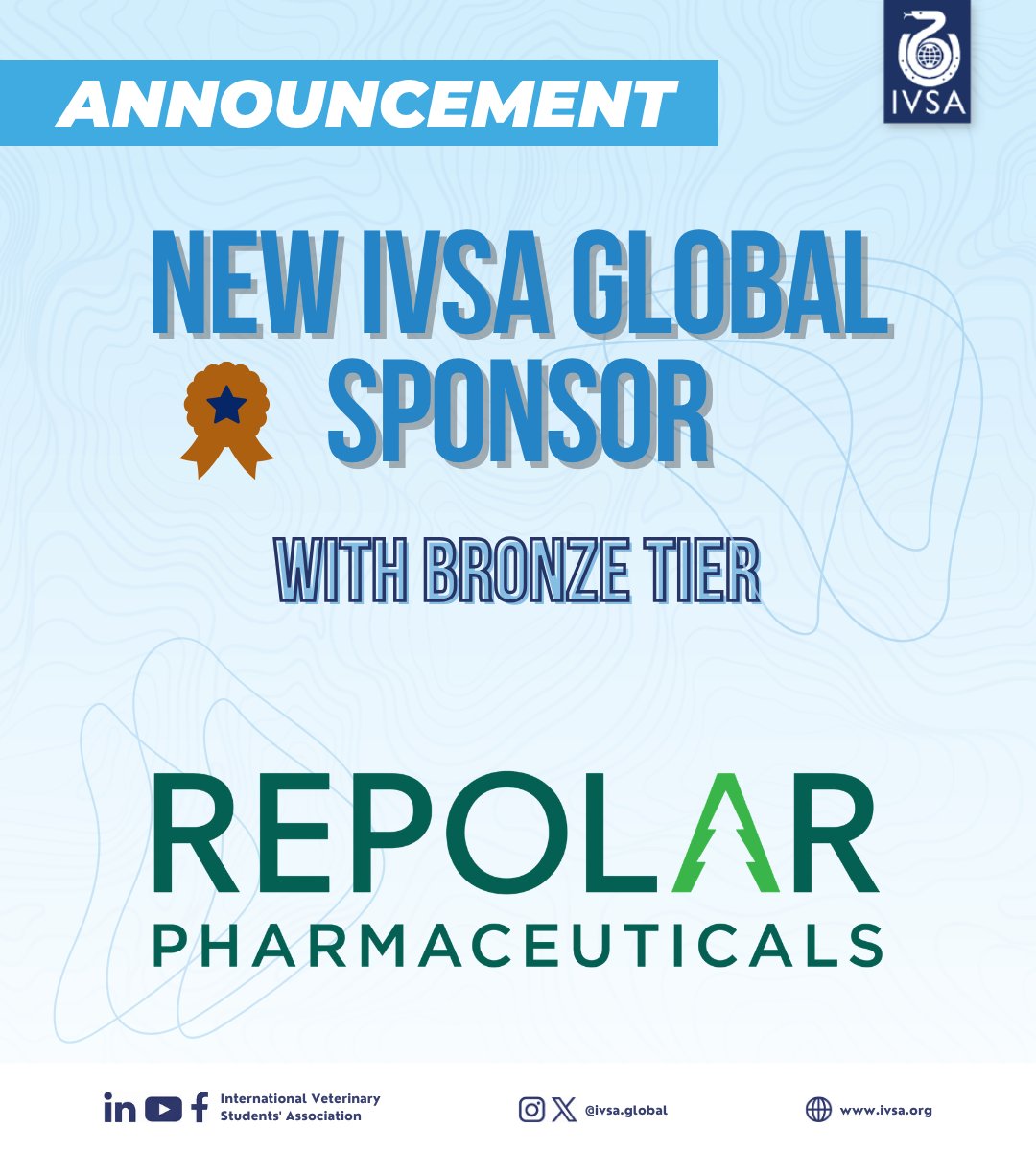 IVSA_GLOBAL's tweet photo. [ANNOUNCEMENT OF OUR NEW SPONSOR]
@Repolar Pharmaceuticals!

This Finnish company develops science-backed wound care products using Norway spruce resin, including AbilarVet for animal wounds.
Thank you for supporting veterinary students worldwide!

#IVSA #IVSAGlobal #Repolar https://t.co/7xbKlPedXK