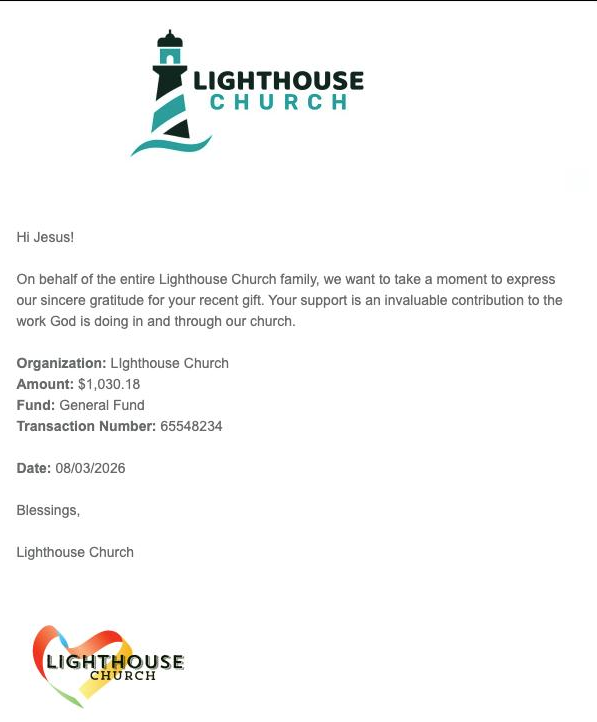 findtinyjesus's tweet photo. These are our off-chain donations. Before any fees were sent directly to Lighthouse Church. 

Thanks to everyone of you! God bless you all! https://t.co/1N3VHe53A4