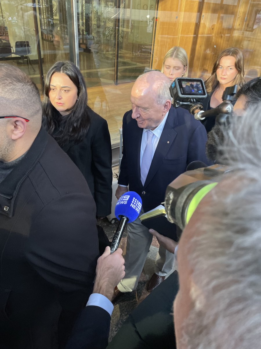 hughriminton's tweet photo. Alan Jones’ lawyers promised a “bundle of dynamite” that would destroy the credibility of his main accuser. Today they delivered it, but it is subject to a non-publication order while the judge decides on a prosecution move to have it declared inadmissible. The plot thickens. https://t.co/MUoSJkiK2K