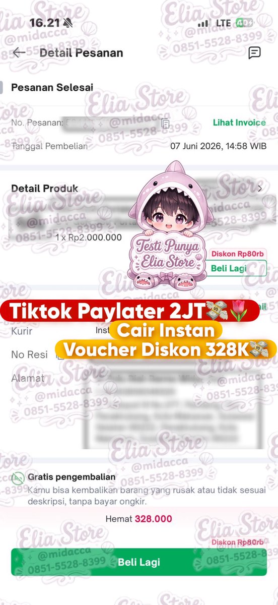Leteheeseung's tweet photo. 🥹 Need gestun TikTok PayLater atau GoPayLater yang amanah &amp; trusted? Tenang, Elia Store siap bantu! 🤍✨

⚡ Ready banyak metode
✅ Semua jenis limit bisa dipakai
💸 Cair hingga puluhan juta
🕒 Proses instan, estimasi 5–15 menit

📌 9.700+ Testimoni
🤍 Since 2019 Standby 24/7 https://t.co/xaQXu2xLNI