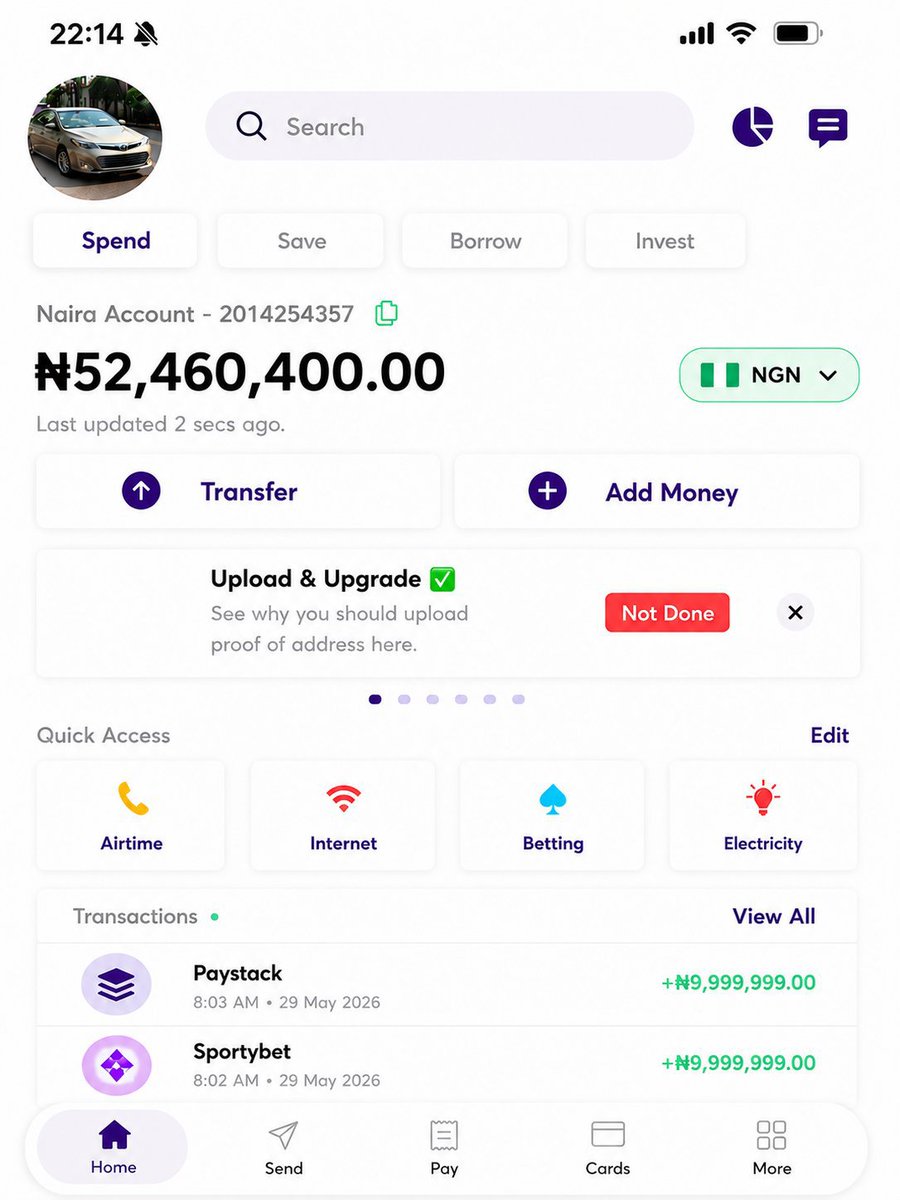 dammy36091's tweet photo. People hardly believe winning bets us real

I uploaded winning from my mutuals 
They started saying rubbish up and down

Some un-verified accounts are trying to check if the winning is real 

This is my own winning and I first withdrawn 50M to see how it's looks like inside bank ACC 😁😁😁

Grace pass grace ooo

I will win this season again from 39billion games because I was name 200billion since primary school 💪💪💪💪💪