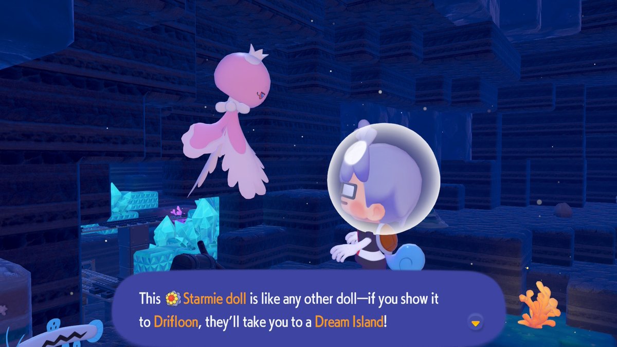 FutureSightHQ_'s tweet photo. How to get the Starmie Doll ⭐️

🔹 Reach Environment Lv. 3 in Bubbly Basin
🔹 Talk to Popplio and accept its building request
🔹 Popplio will ask you to recruit more Pokémon
🔹 Find Frillish and complete its request to earn the Starmie Doll

🔹 New Basin Dream Island contains Sea Grapes, Pearls, and Small Coral
🔹 If you're lucky, you may even encounter Phione
