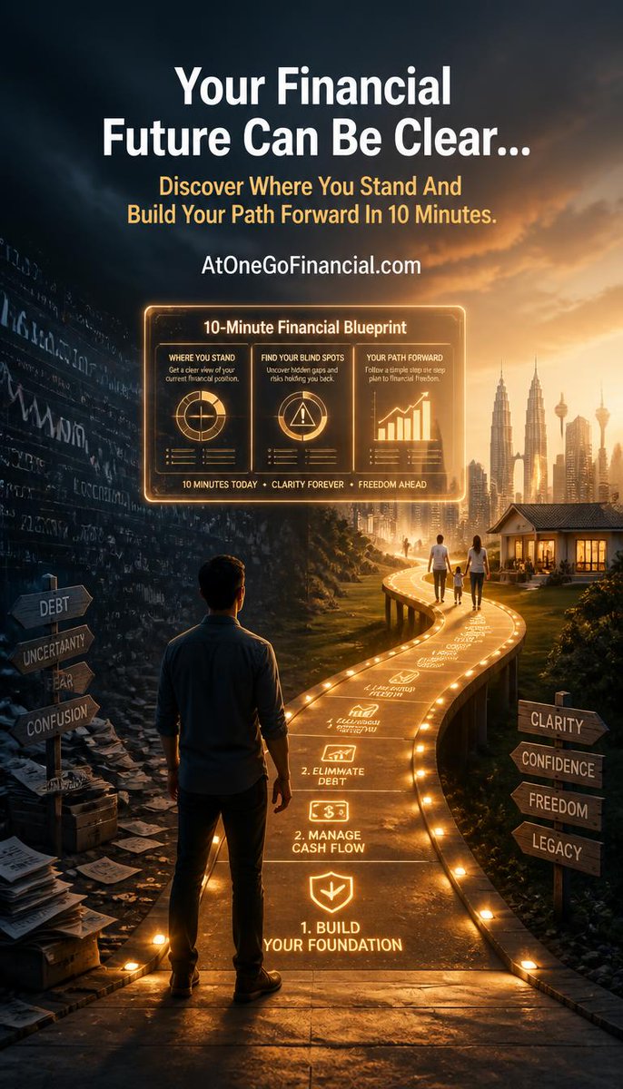 AtonegoF's tweet photo. Your Financial Future Can Be Clear - Discover Where You Stand And Build Your Path Forward In 10 Minutes
#FIRE #FIREMalaysia #RetireEarly #MalaysianMoney #FinancialFreedom #WealthBuilding #AtOneGoFinancial https://t.co/0Ii7PiWg8h
