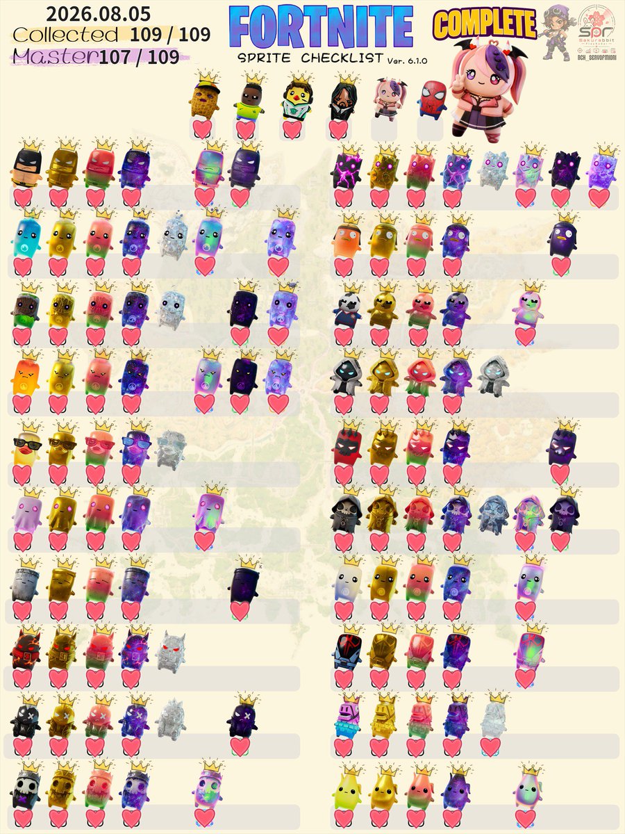 sigure_Games43's tweet photo. 📢精霊の図鑑埋め手伝います
『無期限』

・フォロー必須&amp;🔄リツ必須
・欲しい精霊をリプ(3体まで)
・10体以上は要相談

注意事項
・RPしてくれると助かります
・返却あり
#フォートナイト #精霊交換 #sprite #fortnite https://t.co/2F8AlCHfIN