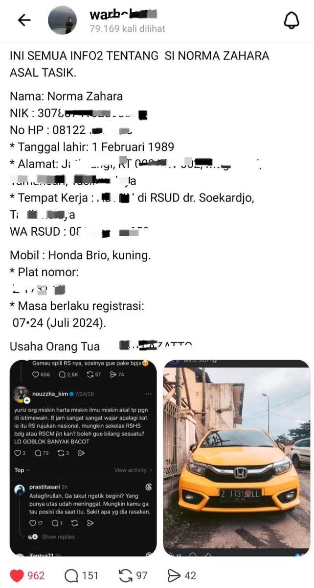 cenblubaik's tweet photo. THE POWER OF NETIZEN INDO 🔥
Klo masalah kulit menguliti org, netizen indo gausa ditanya, energinya kuat bgt wkwk

Data2 krusial nakes sampe alamat rumah, nomor wa & rekening bank bisa kebongkar & jadi konsumsi public 

Suara netizen bener2 punya powerr klo semuanya kompak, nakes (termasuk dokter spesialis) yg kmrn hate comment di post alm Yurizal pada ketar ketir abis bikin heboh 1 Indonesia 🔥