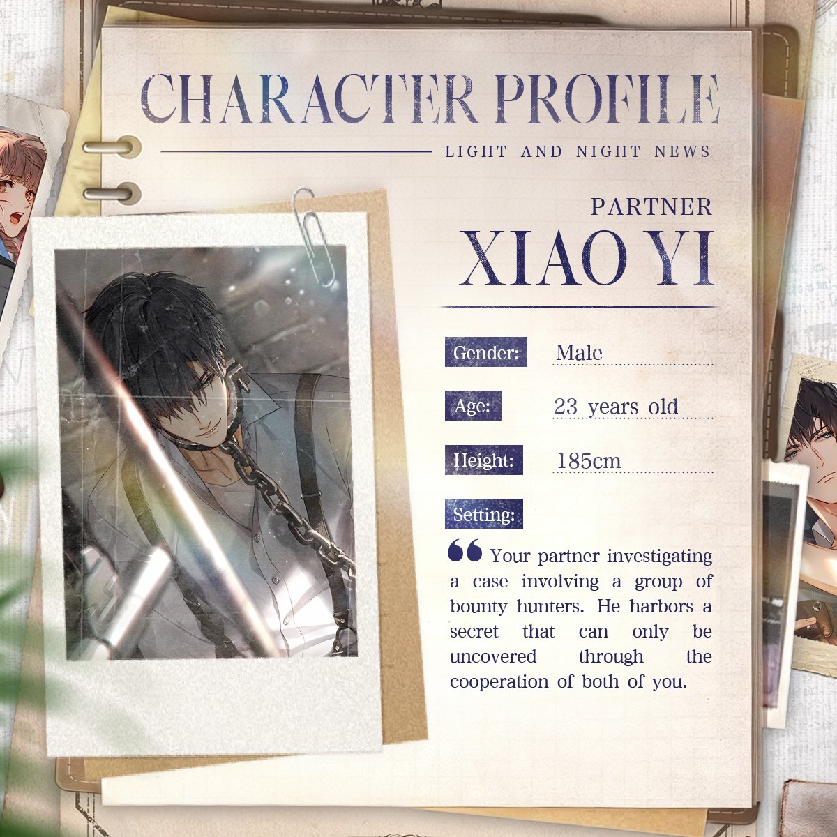 LightnNightnews's tweet photo. CHARACTER PROFILES | EMBERS OF AN ENDLESS DREAM

What if the Light and Night boys had their own character profiles for this Multi Banner?

Are you curious about this event's story with your husbands? Don't forget that besides the Ending 1 everyone gets to read, there's still an Ending 2 waiting to be unlocked.

Download now:
App Store: https://t.co/1424Z611x6
Google Play: https://t.co/GZW52vdMlO

Follow this page for the latest updates, announcements, and news about Light and Night across Southeast Asia!