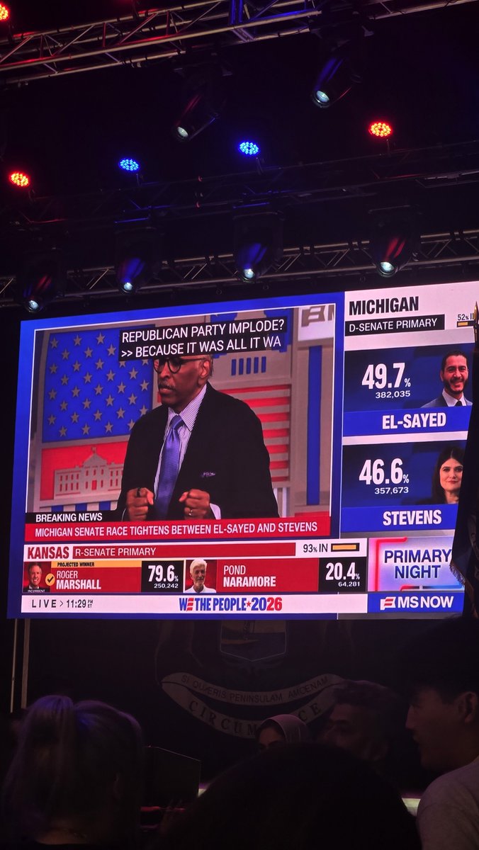 AbrahamHarrisx's tweet photo. ITS A TIGHT RACE!

EL-SAYED: 49.7%

STEVENS: 46.5%

UPDATES COMING SOON. https://t.co/UlQ5KhtN8t