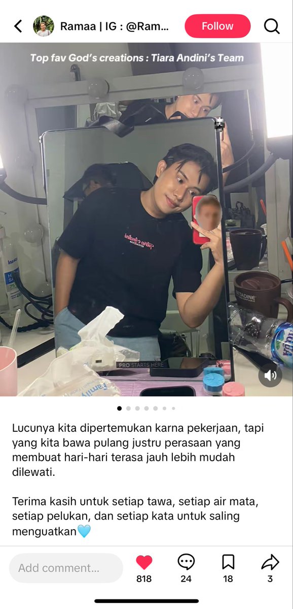 purplenotes's tweet photo. Alhamdulillah tiara di kelilingi tim tim kompak, aspri, stylisth hair do mua dancer band-band nya pada rajin ngupload tiap titi pertform bahkan nge post foto2 yg gapernah titi post klau tiara rilis lagu baru buat support karyanya. Timnya  juga rajin nge repost konten tiktok dll https://t.co/tUUGssvMzq