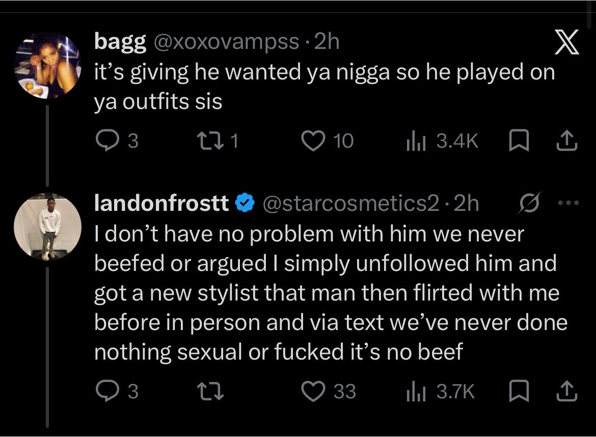 Bitchfckyouhoe1's tweet photo. More proof of this nigga Landon just lying, now he saying he never fucked ratino aka (the stylist) but at first he said they did fuck and they FUCKED DOWN lmao so Landon you lying ass ponk why are you lying on your dick? Like itโs that deep?๐๐๐
#poodie
#landon https://t.co/A1fe23Gu1v