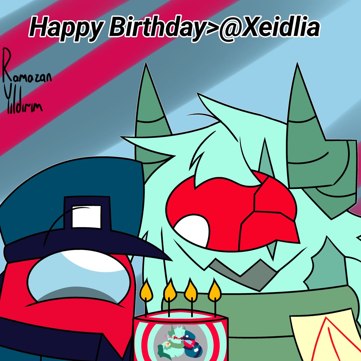Ramazan90356883's tweet photo. Today is @LewrySu41526 Birthday!/#rodamrix #rodamrixoc #famous #happybirthday #amongusoc https://t.co/nHOfKrWVVt