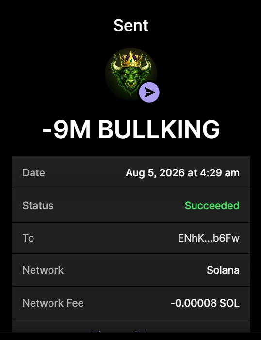 BullKingXSol's tweet photo. ✅PURCHASE OF 9 MILLION $BULLKING FOR 0.3 SOL

Buy $BULLKING ON X

Send Between 0.2 SOL and 10 SOL to :
Dw8okb8BLa3LAkxRfE3hpZkkMdCQkBn7iM1i4rTRHZ2b

1 SOL = 15 Million $BULLKING
5 SOL = 30Million $BULLKING + 100% BONUS

Retweet &amp; Drop your solana wallet for 100,000 $BULLKING https://t.co/atfl0wn5nr