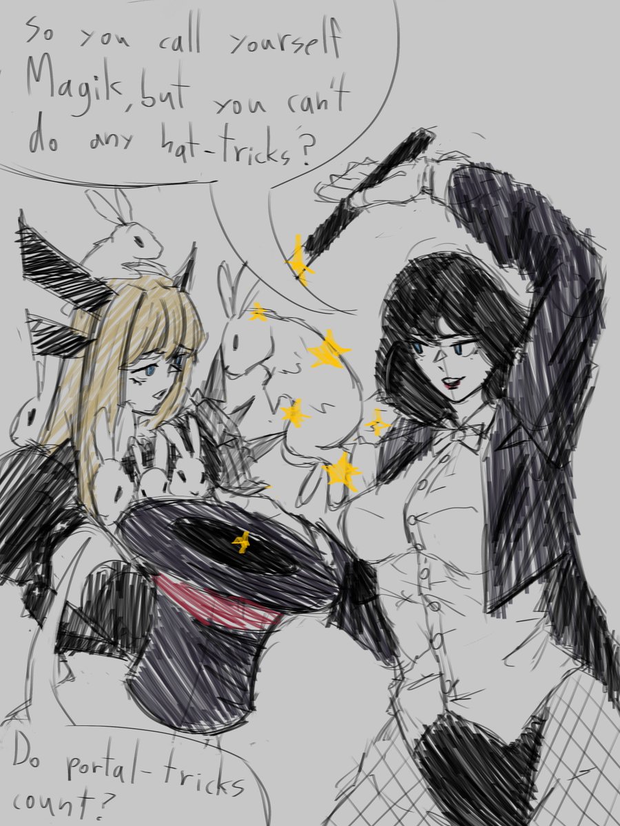 beeshikin's tweet photo. Thought of an interesting duo
#magik #zatanna https://t.co/8jjh1mhw2H