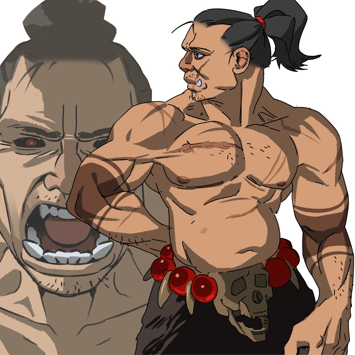 mayagain97's tweet photo. #Art #Muscular #dnd #ArtistOnX #oc #HalfOrc https://t.co/jyU9s2ilJ7