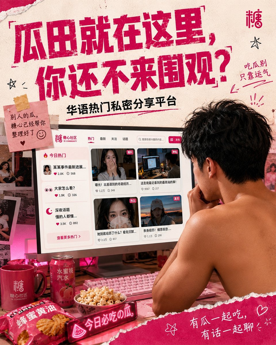 txapp001's tweet photo. 糖心社区，
每天聚集热门话题和新鲜讨论。

🔥 热门内容持续更新
👀 随时发现新鲜动态
💬 和大家一起围观交流

别只在评论区路过，
来糖心社区，看看今天有什么新瓜。

👉 加入糖心社区：https://t.co/Rk0qhukutS
#糖心社区 #热门话题 #吃瓜 https://t.co/aFA1Uy00cT