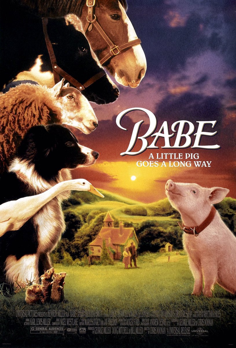 FilmNewsNos's tweet photo. 🎬MOVIE HISTORY: 31 years ago today, August 4, 1995, the movie ‘Babe’ opened in theaters!
@jamesocromwell @MagdaSzubanski #BrittanyByrnes #WadeHayward #RoscoeLeeBrowne #ChristineCavanaugh #MiriamMargolyes #HugoWeaving #DannyMann #MiriamFlynn #RussiTaylor #PaulLivingston https://t.co/XoM6z0WYAt