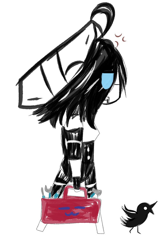 _Yuzuzzz_'s tweet photo. working... but that damn crow.

(I'm making a little tab of my OC ARAR, but don't delay🍋)

#signalis #signalisoc https://t.co/GWJslaAlpf