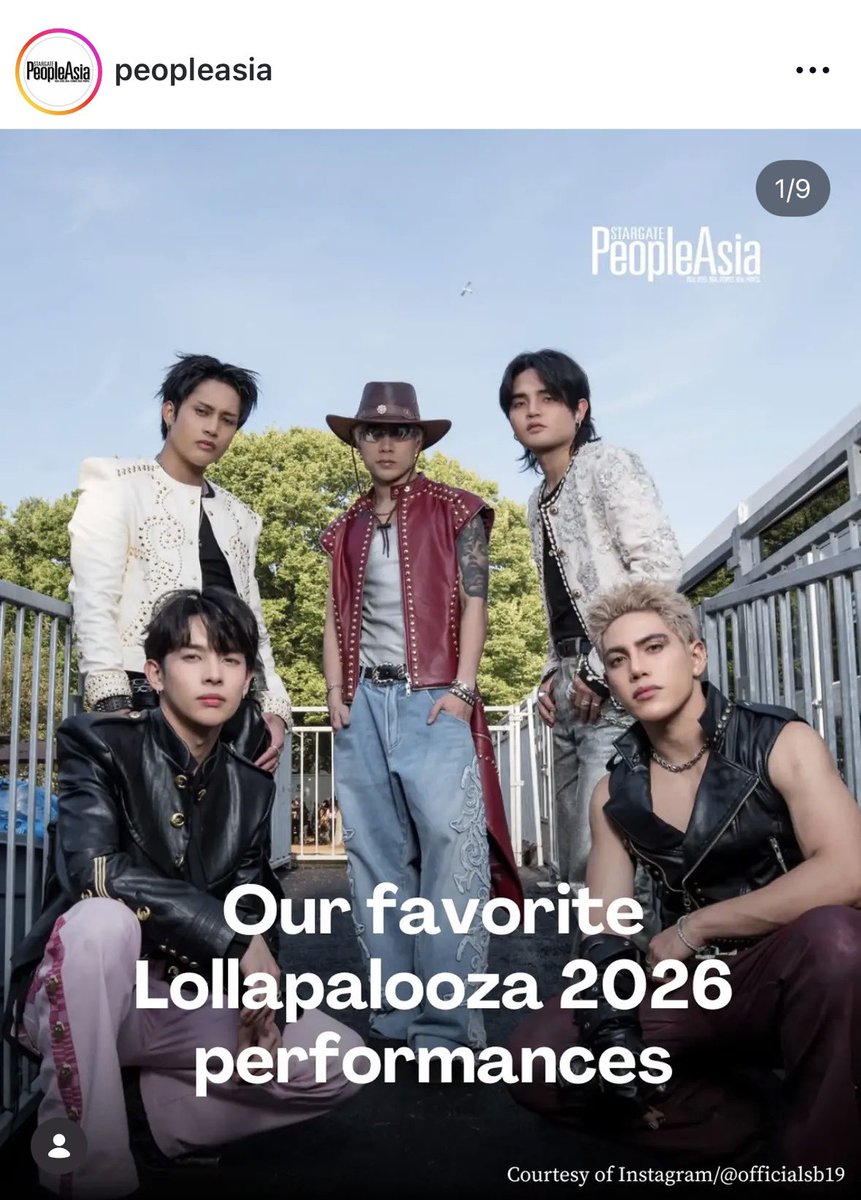 tickleforsb19's tweet photo. SB19 picked as one of People Asia’s Favorite Lollapalooza 2026 Performances!

Only 7 artists made it on the list and our guys graced the cover - AGAIN! 🤩

I.M.P.A.C.T. https://t.co/HRZaNlMqh1