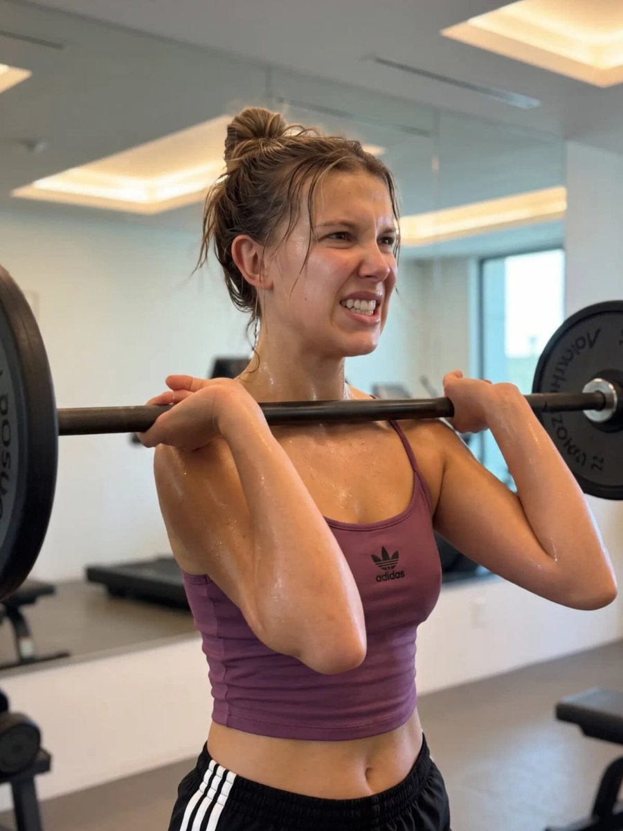 its_Karthi26's tweet photo. Millie Bobby Brown at gym 🔥 https://t.co/scVy28wPma