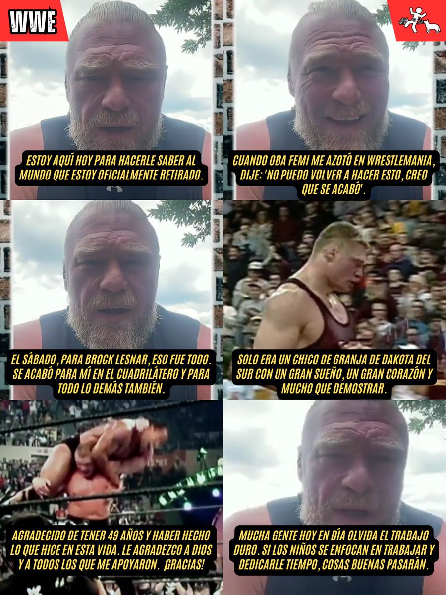 danimontalvom's tweet photo. #BrockLesnar deja la #WWE para siempre y #RomanReigns le rinde homenaje ☝😮😢 
#thankyoulesnar 🔥 https://t.co/TXdjrWs7BK