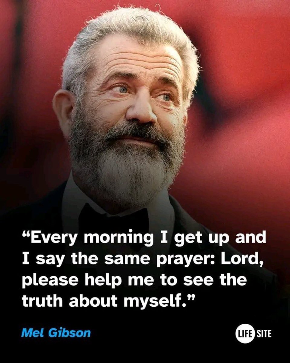 Real_MelGibsonQ's tweet photo. Every morning I pray the same prayer: ‘Lord, help me see the truth about myself.’

The journey continues.

The Resurrection of the Christ arrives in 2027. https://t.co/C7qnFnujfW
