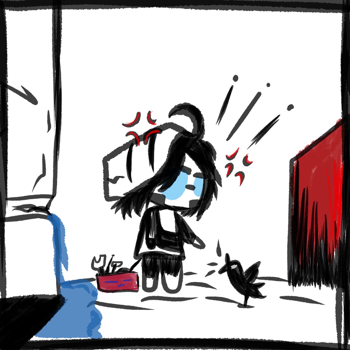 _Yuzuzzz_'s tweet photo. working... but that damn crow.

(I'm making a little tab of my OC ARAR, but don't delay🍋)

#signalis #signalisoc https://t.co/GWJslaAlpf