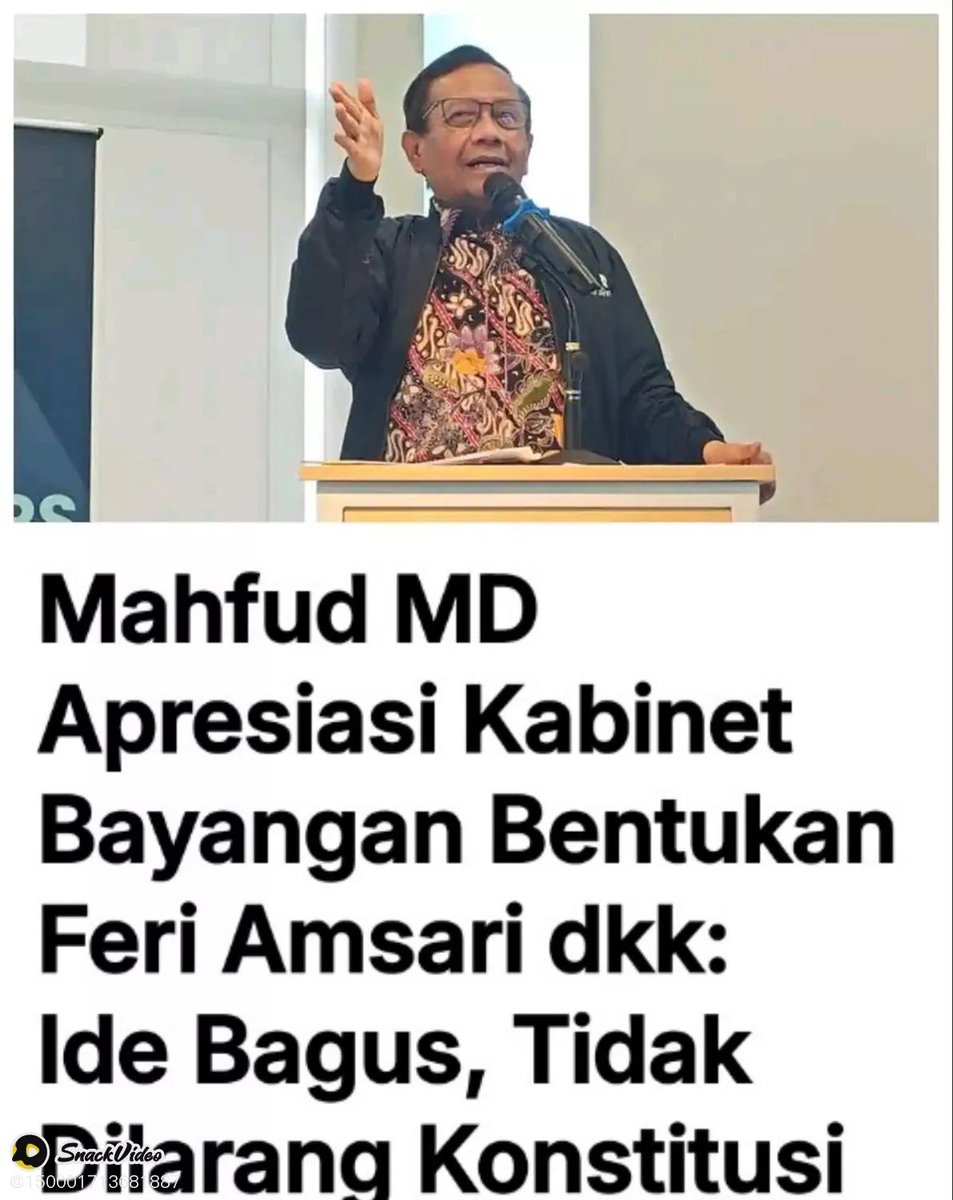MichelAdam1515's tweet photo. Kabinet bayangan bukan makar.
#GantiPrabowoSecepatnya 

"Mahfud MD Apresiasi Kabinet Bayangan Bentukan Feri Amsari dkk: Ide Bagus, Tidak Dilarang Konstitusi"
#GantiPrabowoSecepatnya https://t.co/Dh5yiXBQjp