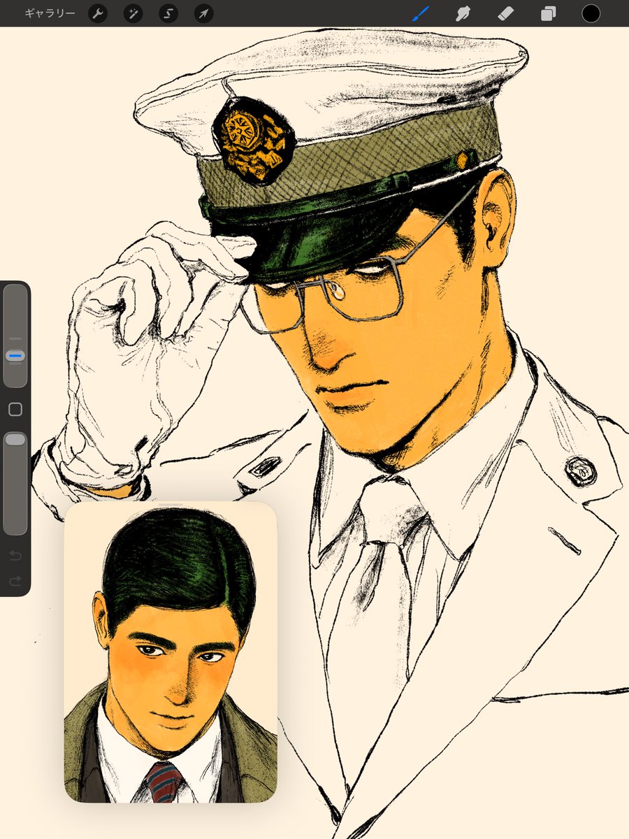 myojo_0120's tweet photo. 昭和ハンサムずっと描ける https://t.co/eaMnn3R01A