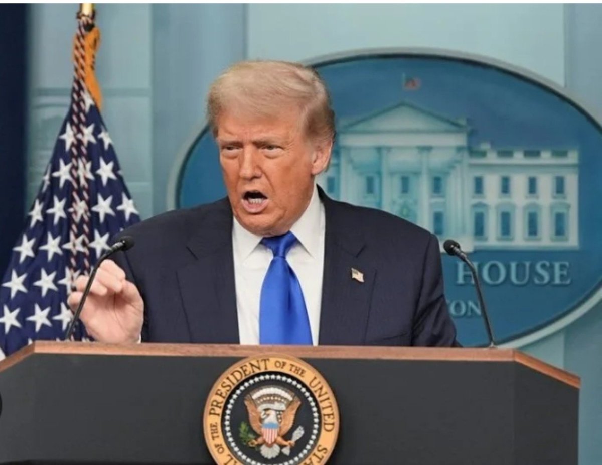 AmericaAirSpoof's tweet photo. 🚨 BREAKING NEWS: 

President Trump issues a strong warning to Iran, saying the choice is simple: negotiate or face potential military strikes on critical infrastructure.

 What happens next? https://t.co/V3ptbTUmyA