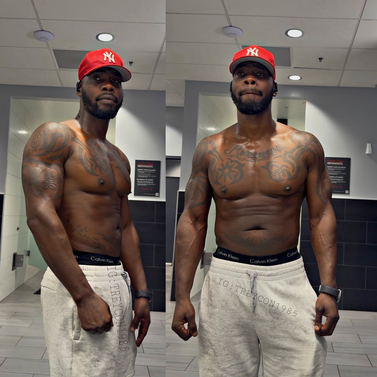 treycon1985's tweet photo. Workouts be about being healthy, looking good in my clothes, feeling good about myself, looking good naked, and being able to F*ck good….👀. “He’s a Good man Savannah…..Or Sam”….We kinda greedy over here…😏#workoutcomplete #41Loading #melanin #menover40 #tatted https://t.co/Rv6b4A8PjW